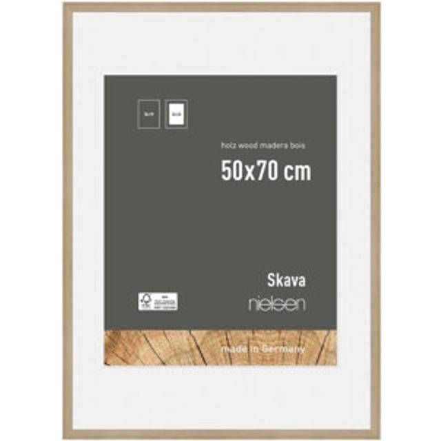 Nielsen Skava 50x70cm White Wooden Picture Frame With 40x60cm Mount, White