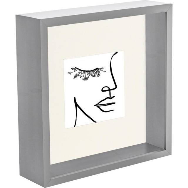 Plastic Box Frame in Grey (4&#34; x 4&#34;)