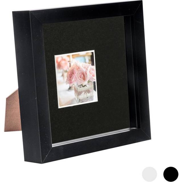 6" x 6" Black 3D Box Photo Frame - with 2" x 2" Mount - Black Mount