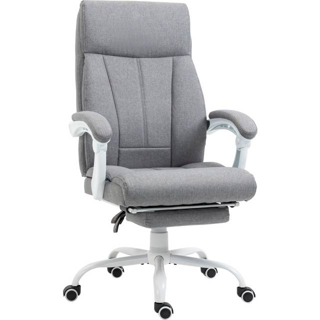 Vinsetto Office Chair - Ergonomic Desk Chair - Fabric Work Study Chair with 155° Reclining Back and Footrest - Adjustable Height and Swivel Wheels - G