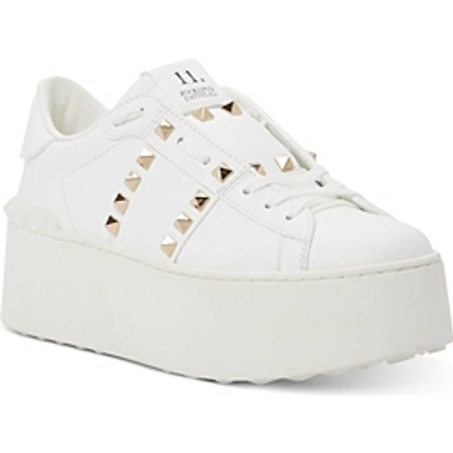 Valentino Garavani Rockstud platform leather sneakers - white (UK 6.5)