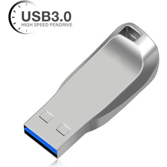(Silver, 64GB) USB3.0 Metal USB Flash Drive Whistle 16/32/64gb Creative Personality Car Music Gift High-Speed USB Flash Drive