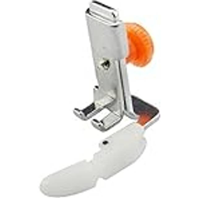 ZIGZAGSTORM 6792 Teflon Adjustable Zipper Piping Cording Presser Foot Fits All Low Shank Singer  Brother  Babylock  Euro-Pro  Janome  Kenmore  White