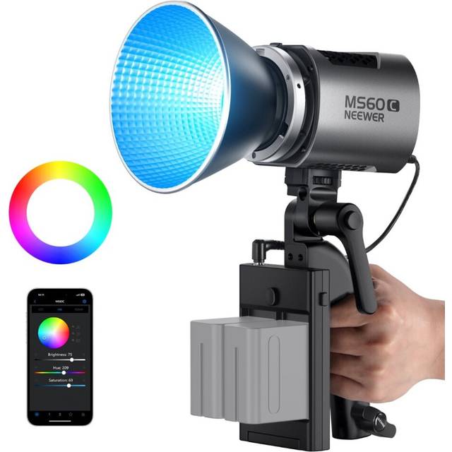 NEEWER MS60C RGB LED Video Light Handheld Spotlight