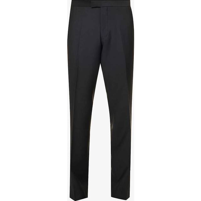 Regular fit microstructure smokingbyxor black