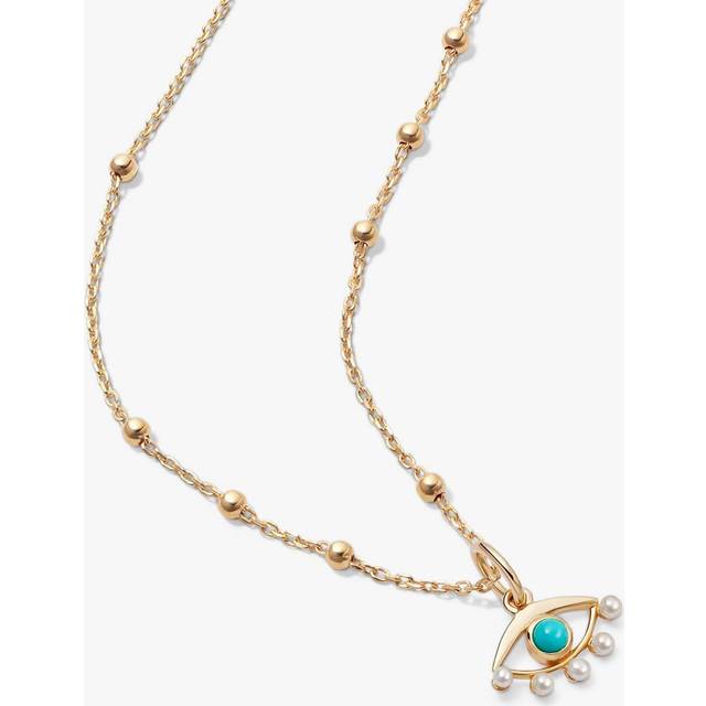 Evil Eye 18ct Gold Plated Necklace SN14_GP