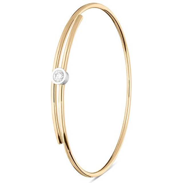 18ct Rose Gold 0.17ct Diamond Bangle