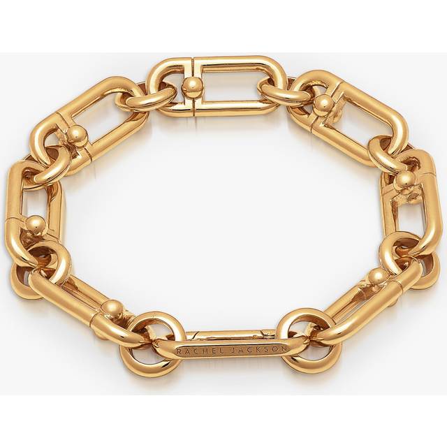 Rachel Jackson London Statement Stellar Hardware Chain Bracelet, Gold