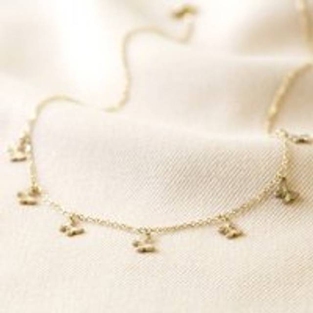 Gold Stainless Steel Butterfly Necklace - gold - one size