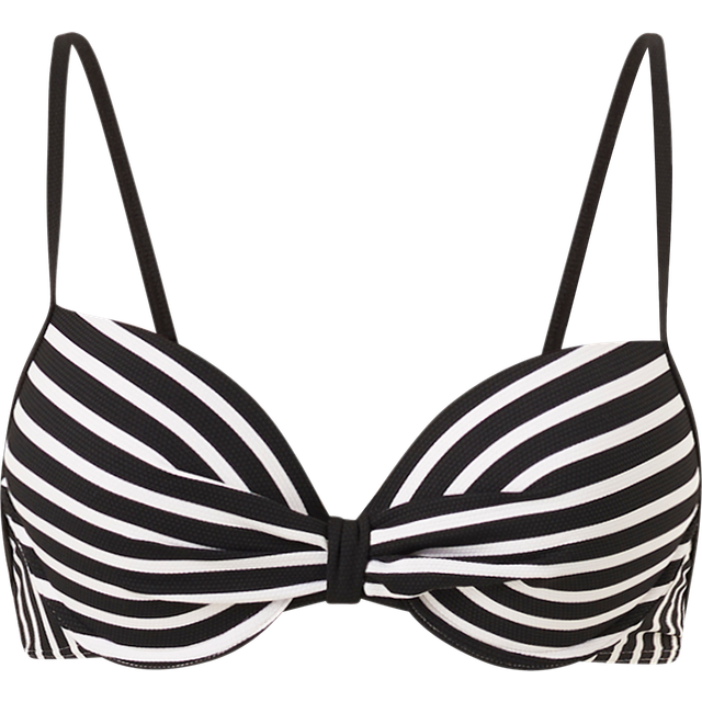 Esprit Stripe Bikini Top - Black