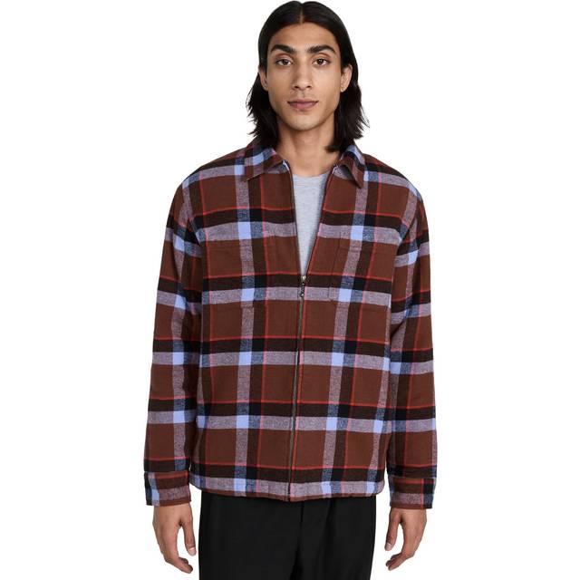 Obey, Jacka, Herr, XL, Bomull, Quiltad Vadderad Skjortjacka Herr - multicolor (XL)