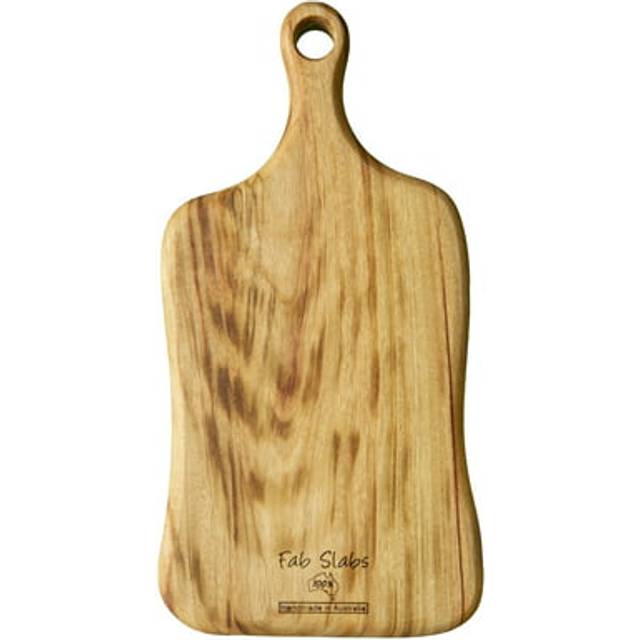 Fab Slabs Natural Wood Camphor Laurel Medium Cutting Board w/Handle for Kitchen