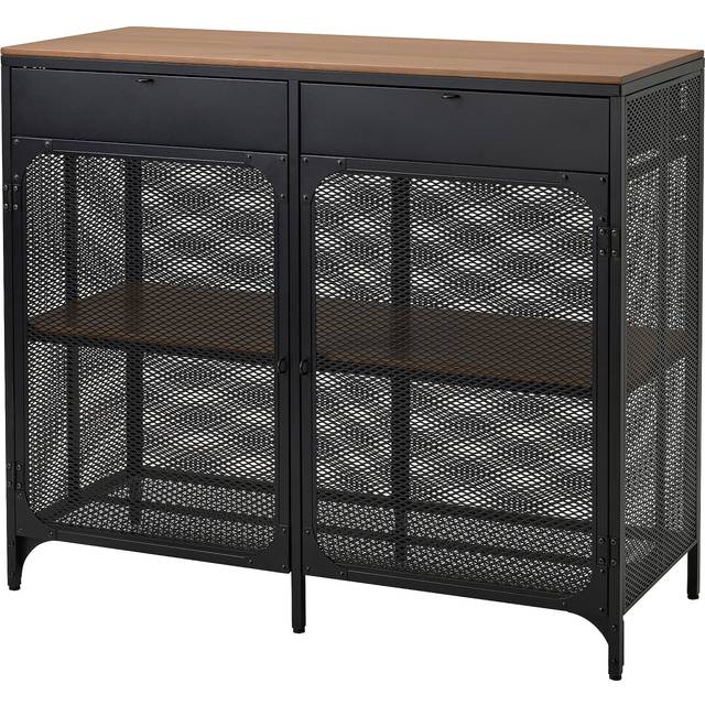 FJÄLLBO sideboard, svart, 111x47x95 cm