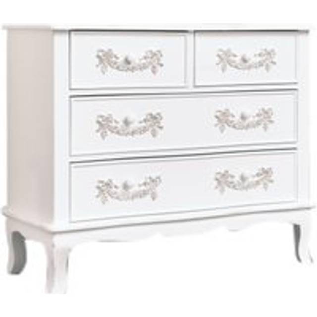 Antique White 4 Drawer Chest of Drawers - Pays Blanc Range Material: Furniture/Furniture Ranges/Pays Blanc Range