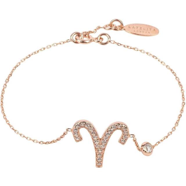 Zodiac Horoscope Star Sign Bracelet Aries - Rose Gold - One Size