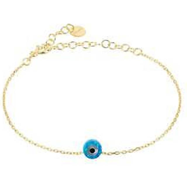 Evil Eye Mini Opalite Bracelet Gold - Blue - One Size