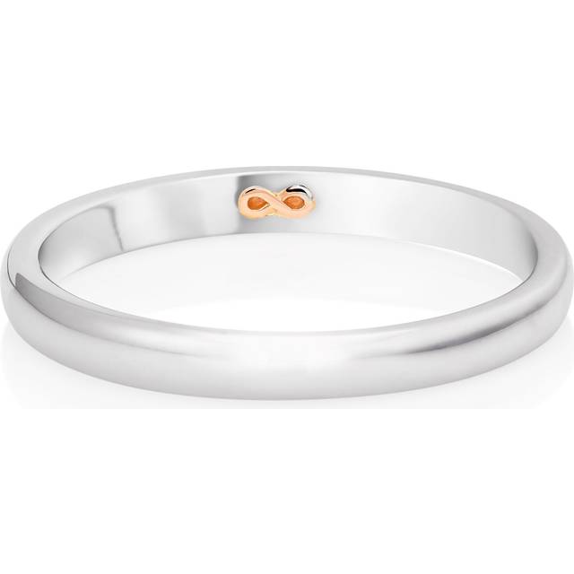Beyond Brilliance 18ct White and Rose Gold 2mm Infinity Ladies Wedding Ring