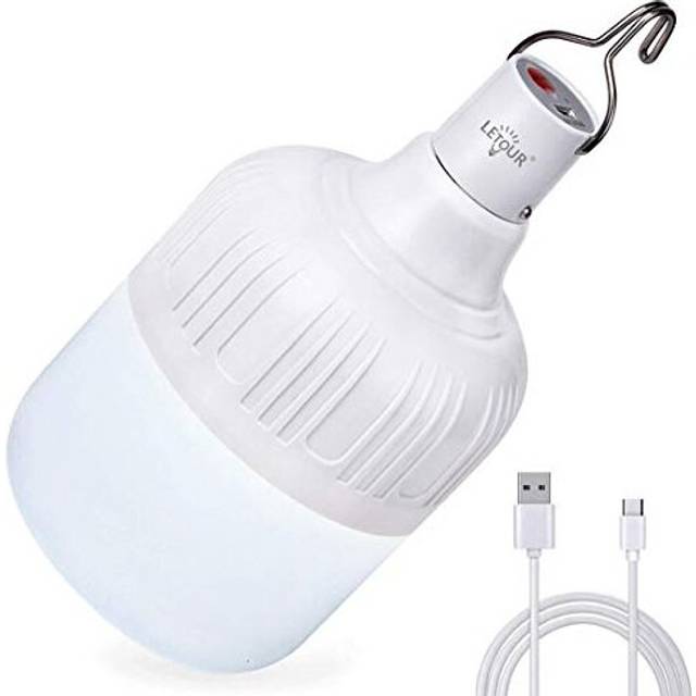 Camping Light, LETOUR Camping Lantern 60W 5000Lumens Camping Lights for Tents 5 Levels DimmableUSB Rechargeable Light Portable Light for Outdoor