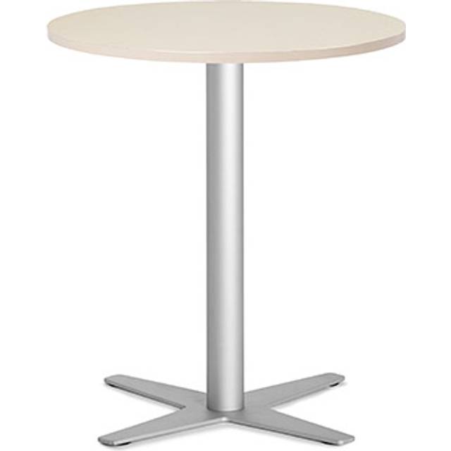 Bord Amy Ø650 mm H752 mm, Birk laminat Alugråt understel