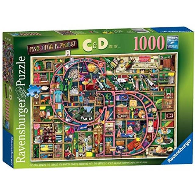 Colin Thompson - Awesome Alphabet C & D 1000 Piece Jigsaw Puzzle for Adults & for Kids Age 12 and Up