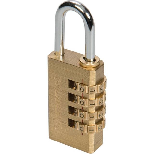 Silverline 360848 4-Digit Combination Padlock Brass 26mm
