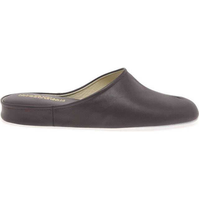 Relax Slippers Gavin Mens Leather Slippers Colour: Burgundy, Size: 6