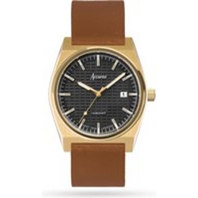 Accurist Mens Origin Brown Leather Strap Watch 70010 - Black