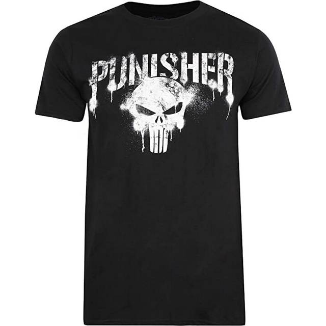 (XXL, Black) The Punisher Mens Text T-Shirt