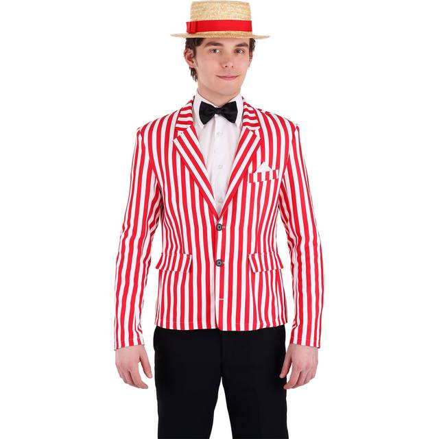 Roaring 20s Jacket Men's Costume | Adult 20's Costumes - Red&#47;White (XL)