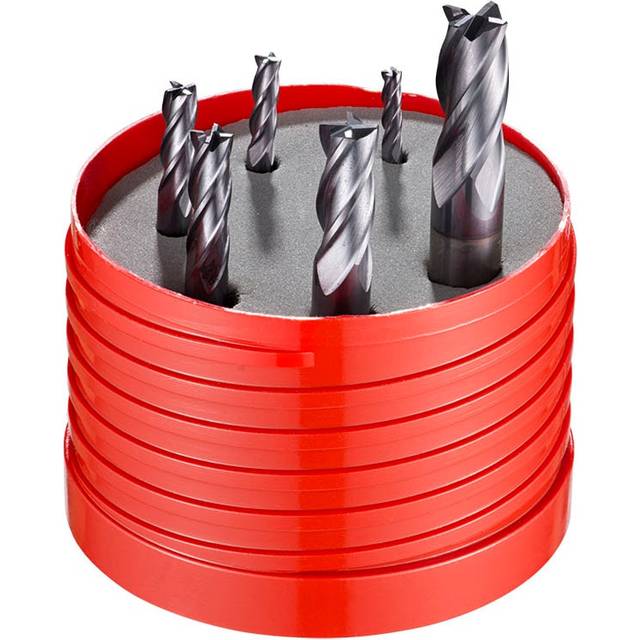 Dormer 6 Piece S944 Solid Carbide TiALN Mc-X Flatted Shank 4 Flute Slot Drill Set