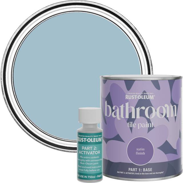 Rust-Oleum Bathroom Tile Paint, Satin Finish - Nan's Best China 750ml - - Blue