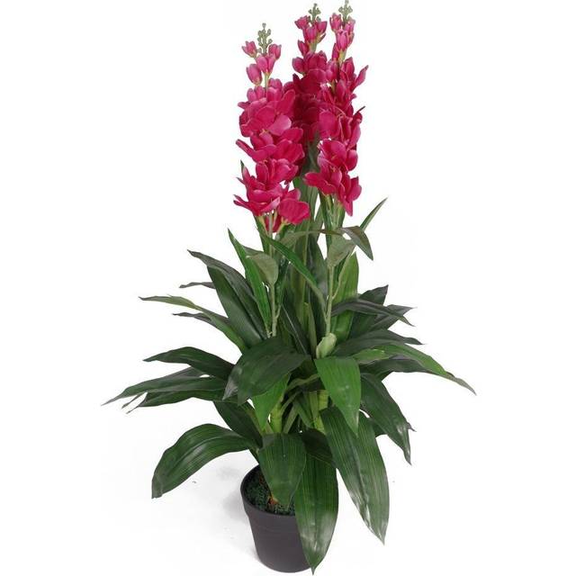 100cm Artificial Cymbidium Orchid Plant - Extra Large - Dark Pink Flowers