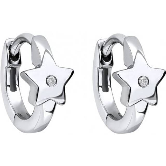 Children's Diamond Star Hoop Earrings E6393