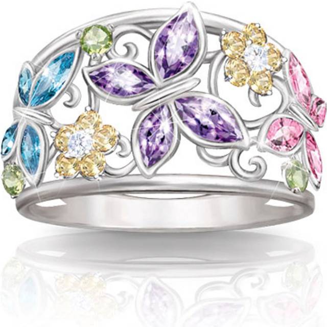 'Spring Radiance' Butterfly Ring