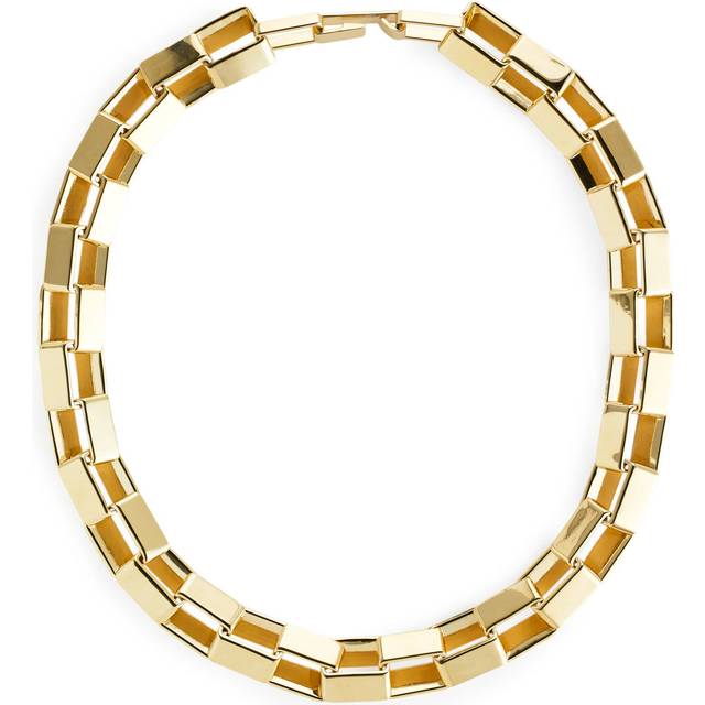 ARKET Chunky Gold-Plated Chain Necklace -Gold-coloured, ONESIZE