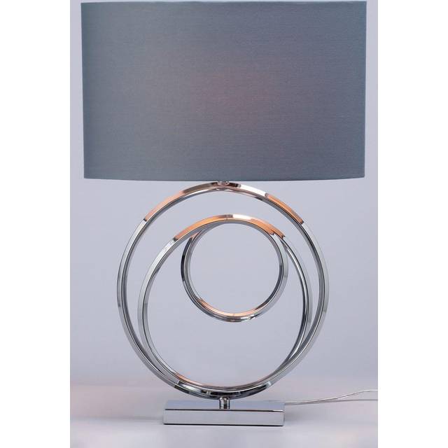 BHS Saturn Table Lamp - Chrome/Grey