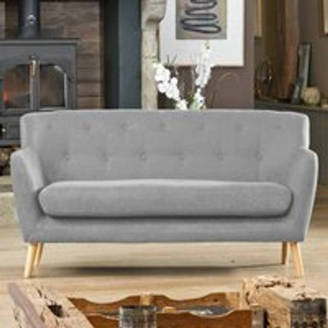 Artemis Home Lynwood 3 Seat Sofa - Light Grey, Silver
