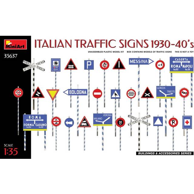 MIN35637 - Miniart 1:35 - Italian Traffic Signs 1930-40's