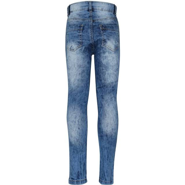 (13 Years) Kids Boys Jeans Designer Tie Dye Light Blue Denim Stretchy Pant Fit Trouser 5-14