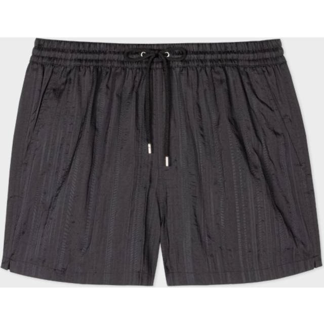 Paul Smith Black Shadow Stripe Swim Shorts - 79 Black - M