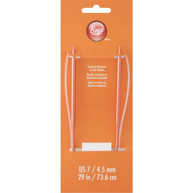 "Boye Circular Aluminum Knitting Needles 29""-Size 7/4.5mm"
