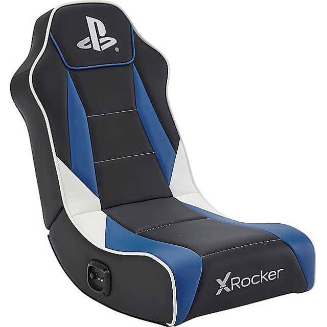 X Rocker Officiall Playstation Geist 2.0 Floor Rocker Gaming Chair - Black /Blue - One Colour