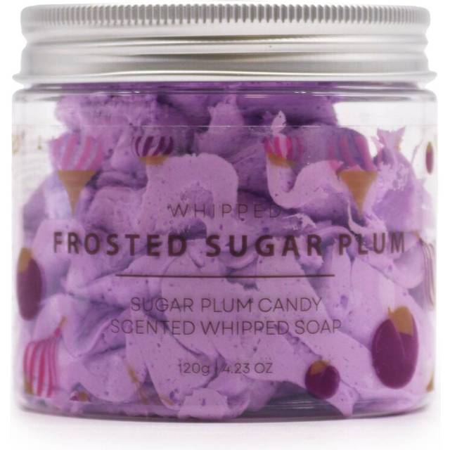 Frosted sugar plum premium fluffy whipped soap vegan sls free shower body wash