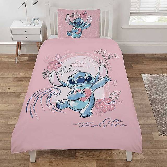 Disney Lilo & Stitch Pink Kids Bedding Set - Single