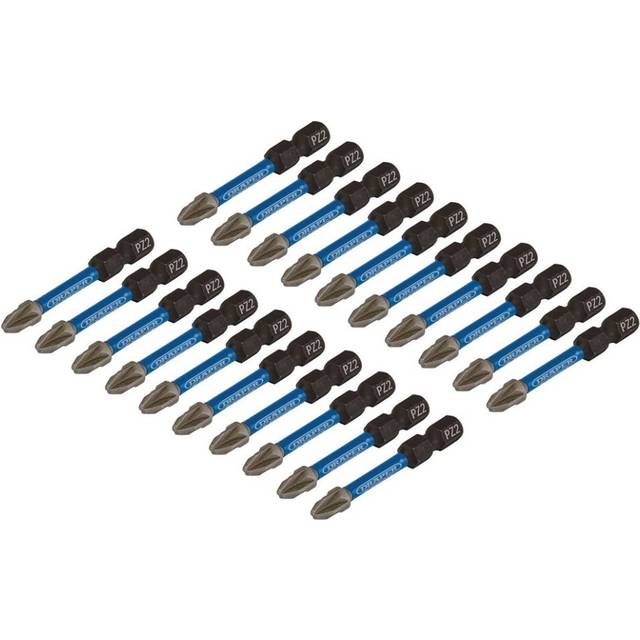 "Draper PZ2X50MM IMPACT S/D BIT 20PK 05696 PZ-Type Impact Screwdriver Bits, 1/4"" Hex"