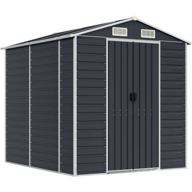 Garden Shed Anthracite 191x215x198 cm Galvanised Steel vidaXL