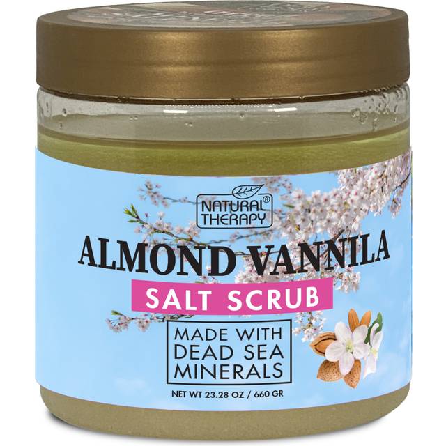 Natural Therapy Almond Vanilla Salt Scrub - Blue - 8 x 9 x 8cm
