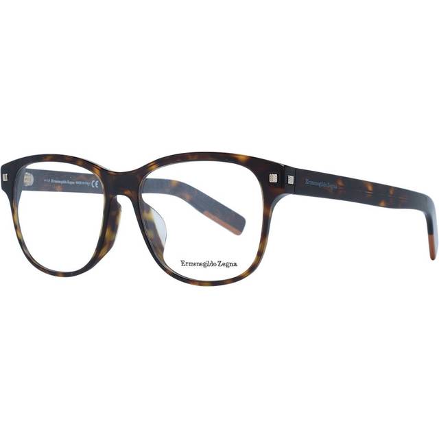 Ermenegildo Zegna EZ5158-F Asian Fit 052 Men's Eyeglasses Tortoiseshell Size 55 (Frame Only) - Blue Light Block Available - Dark Tortoise (55)