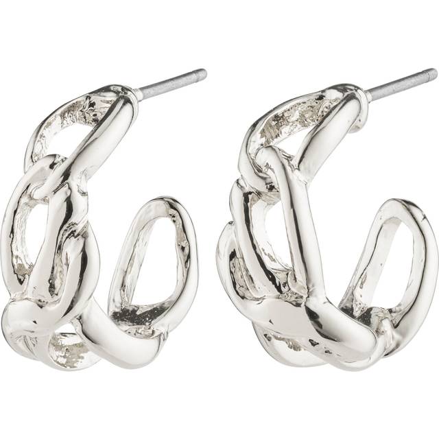 Pilgrim Rani Recycled Earrings Silverplated Dam Creoler Stl. one size - Från Magasin - Sølv (one size)