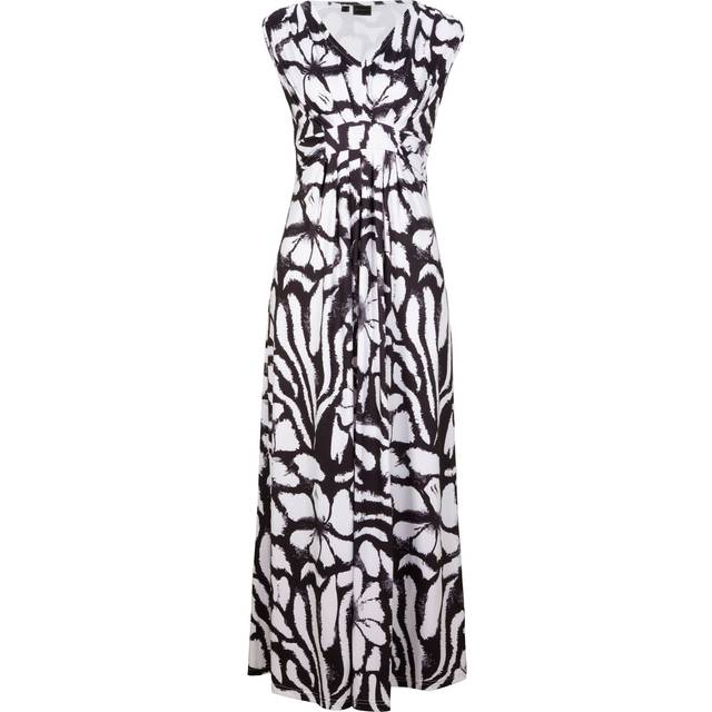 bonprix Sleeveless Printed Maxi Dress - Black Print